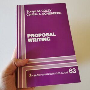 Proposal Writing Paperback 1990 Book Sage Human Services Guides Soraya Coley Gra